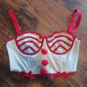 RARE Dolls Kill Pennywise Clown Corset Bustier Horror Top